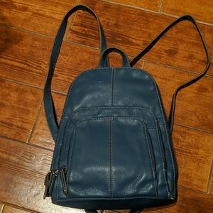 Tignanello blue leather backpack